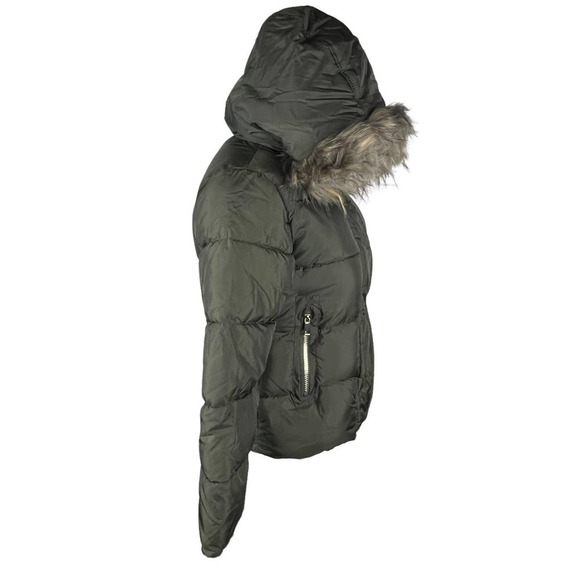 ROTHSCHILD HEAVYWEIGHT PUFFER JACKET WITH FAUX FUR HOOD GREEN NWT GIRLS LARGE 14 - Picture 6 of 12